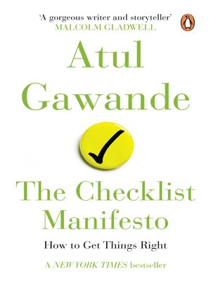 cover image of The Checklist Manifesto